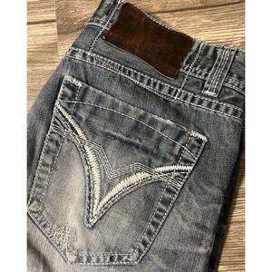Rock And Roll Cowboy Denim Relaxed Fit Bootcut Blue Jeans Size 36XL (36x35)